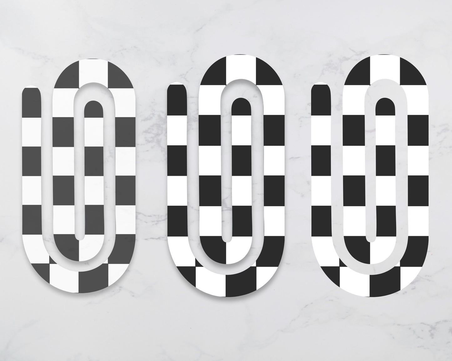 Black Checkered Jumbo Paperclip