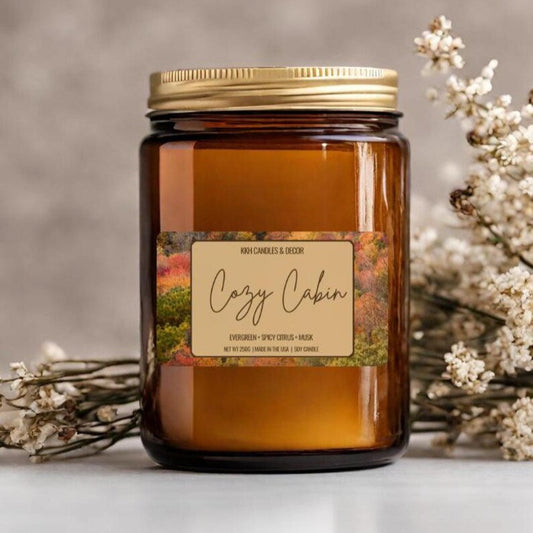Cozy Cabin - Amber Jar