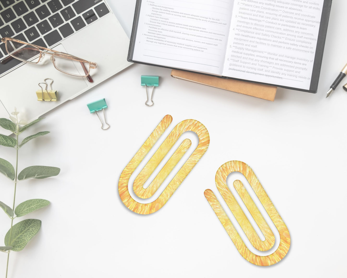 Gold Burst Jumbo Paperclip