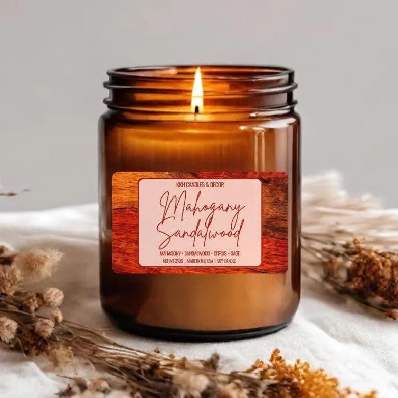 Mahogany Sandalwood - Amber Jar