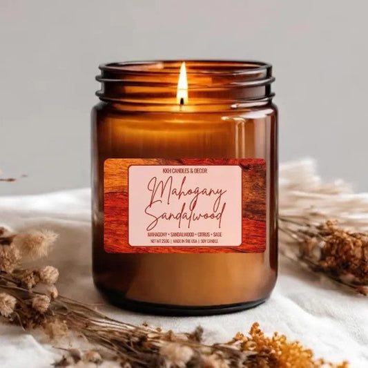 Mahogany Sandalwood - Amber Jar
