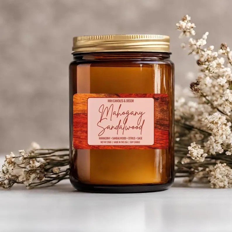 Mahogany Sandalwood - Amber Jar