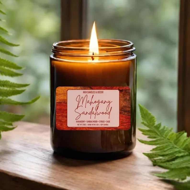 Mahogany Sandalwood - Amber Jar