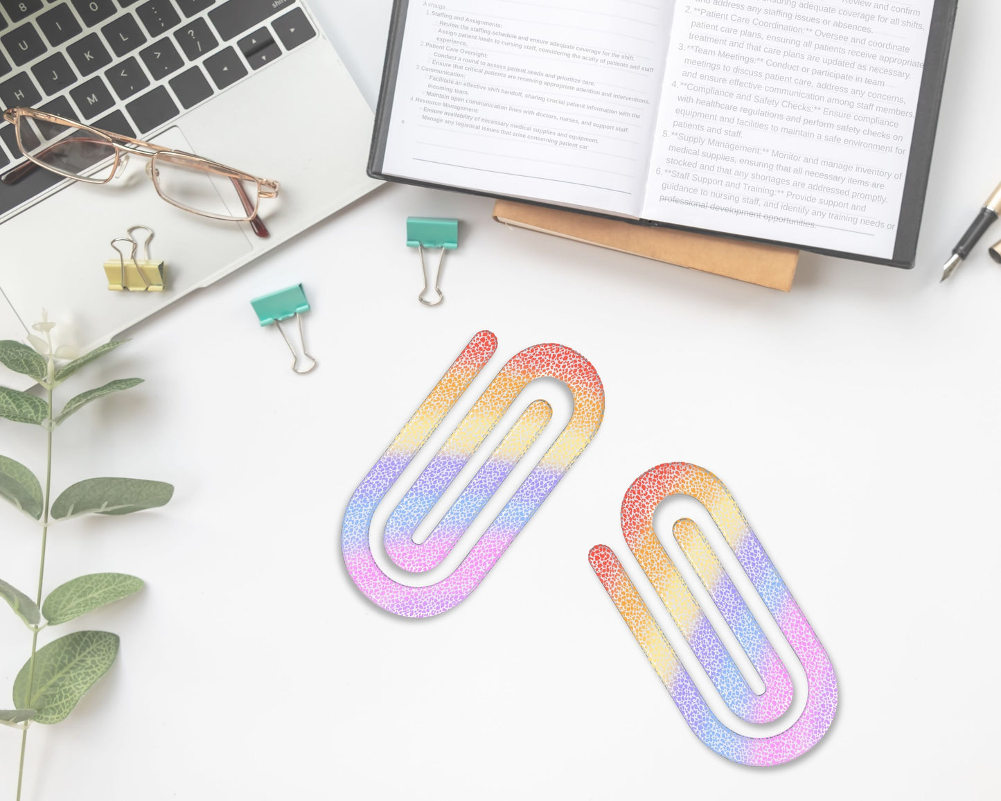 Pastel Rainbow Jumbo Paperclip