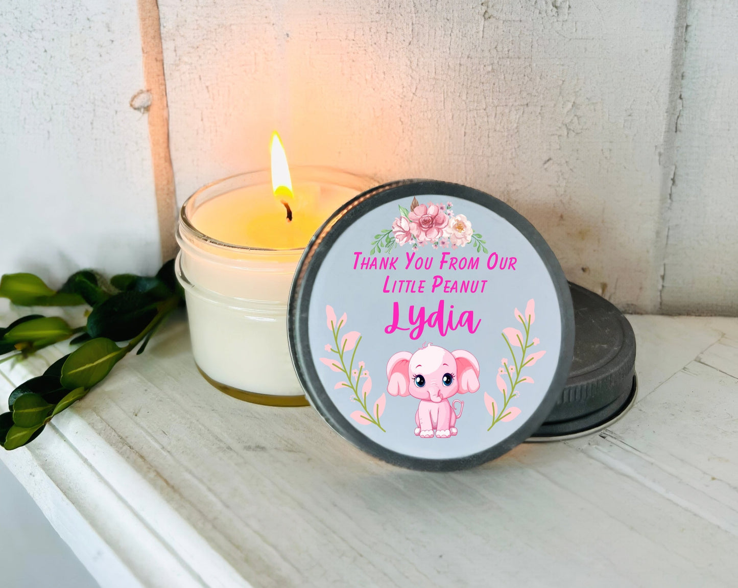 Thank You From Our Little Peanut (Pink) - Set of 12
