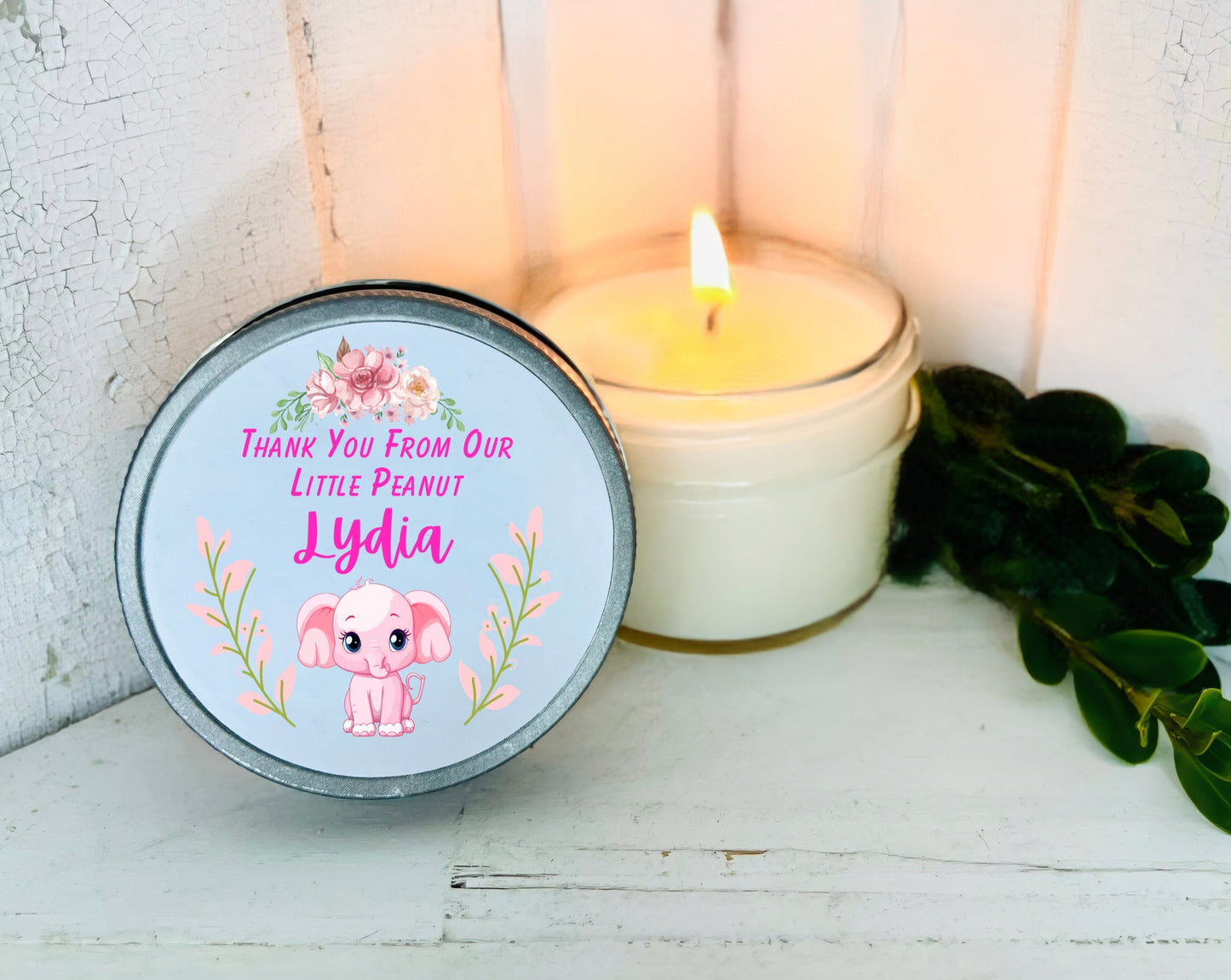 Thank You From Our Little Peanut (Pink) - Set of 12