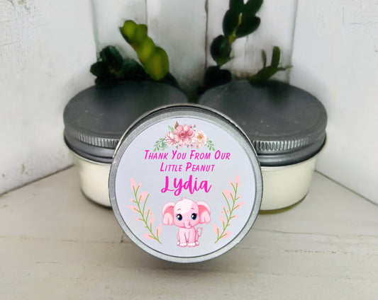 Thank You From Our Little Peanut (Pink) - Set of 12