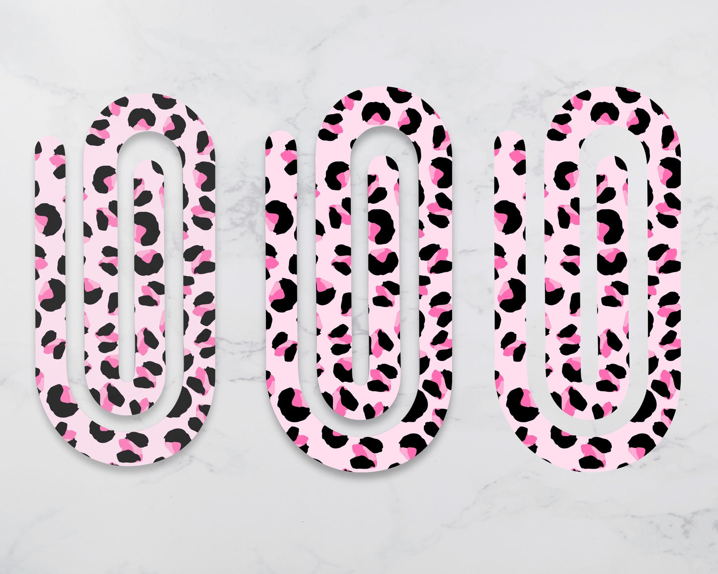 Pink Leopard Jumbo Paperclip