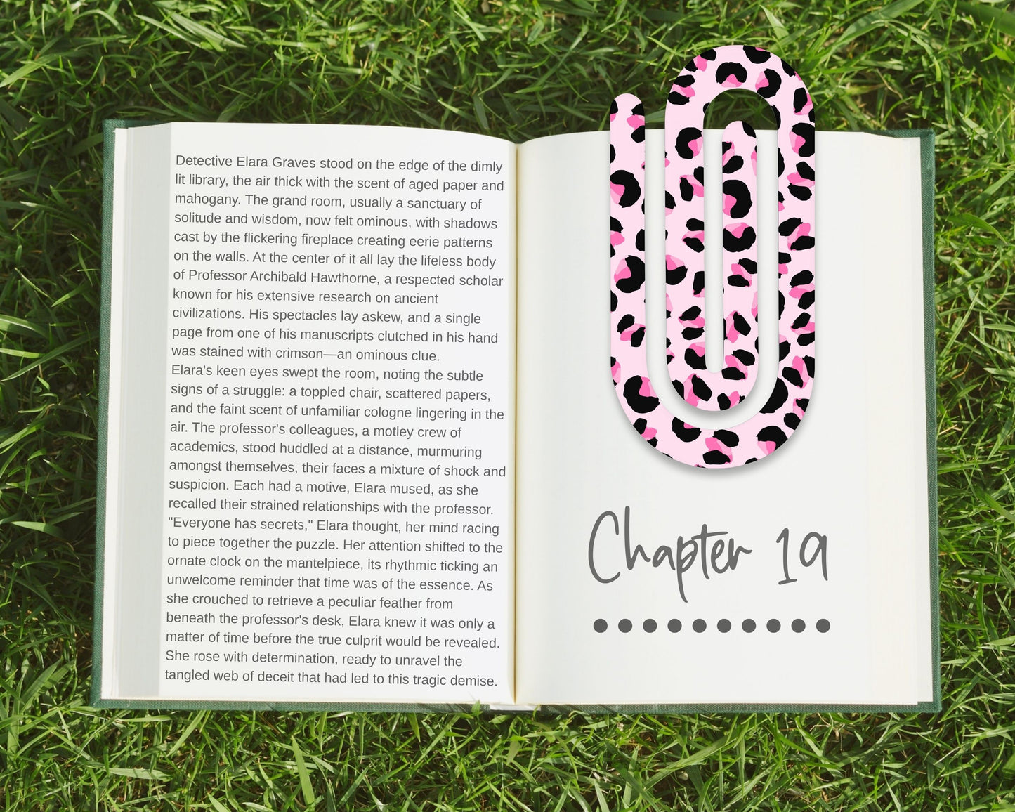 Pink Leopard Jumbo Paperclip