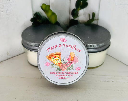 Pizza & Pacifiers (Pink) - Set of 12