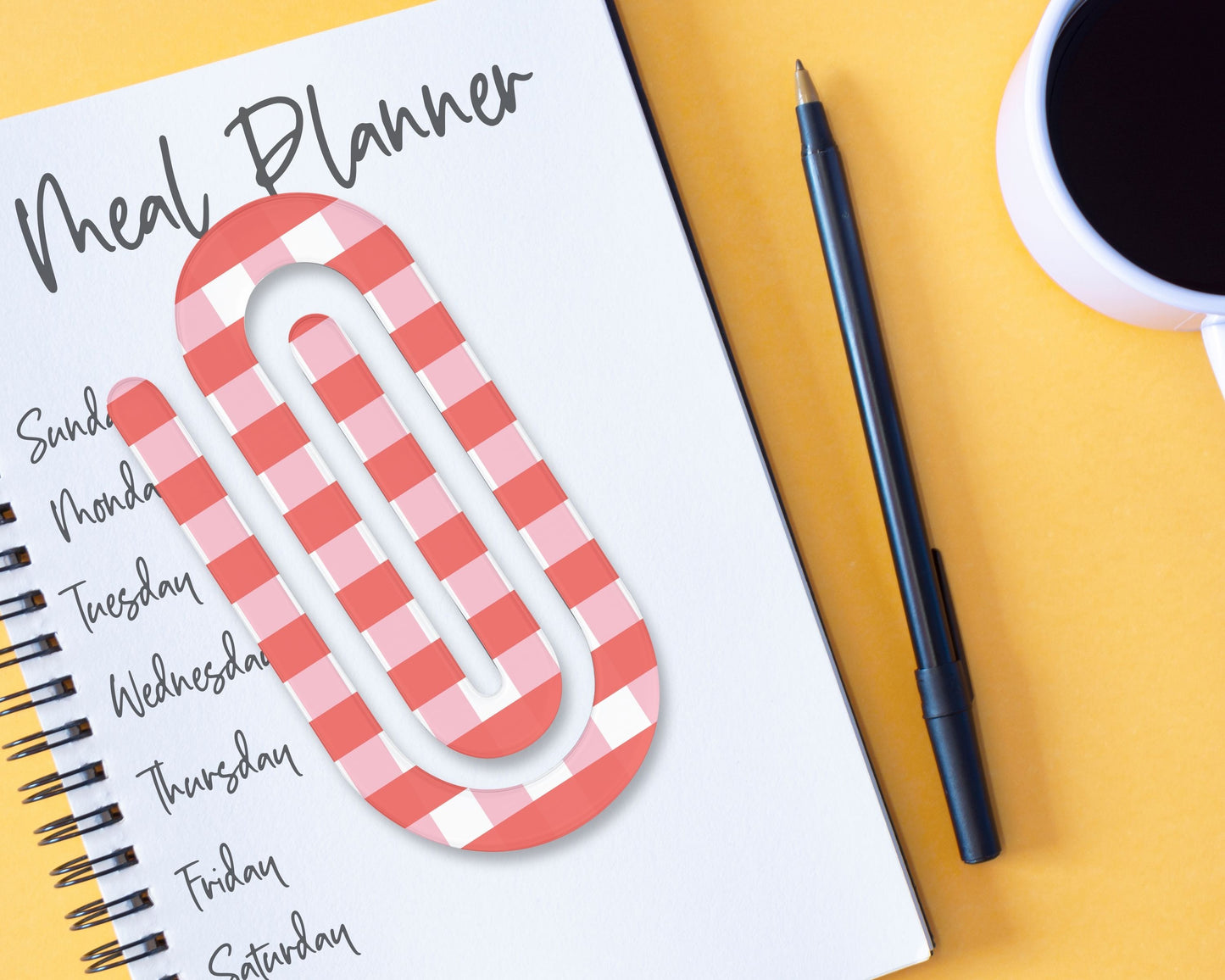 Red Checkered Jumbo Paperclip