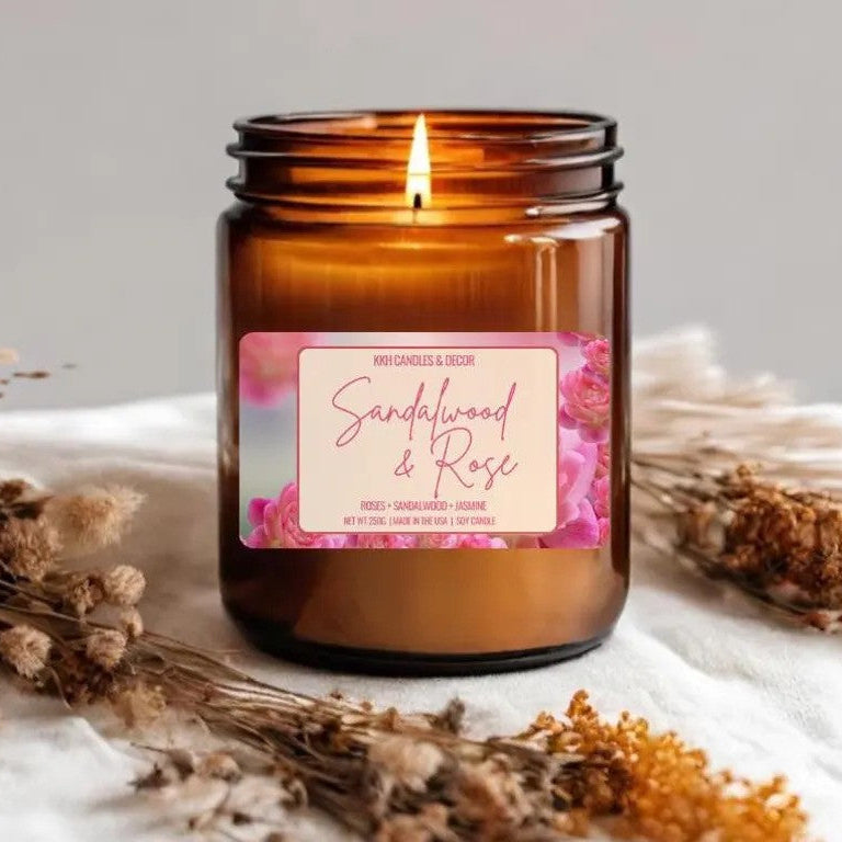Sandalwood & Rose - Amber Jar