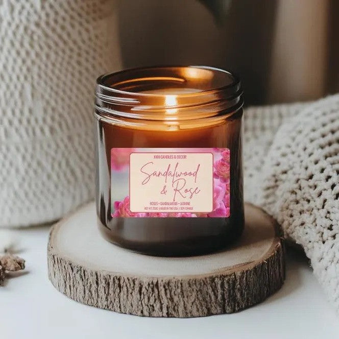 Sandalwood & Rose - Amber Jar
