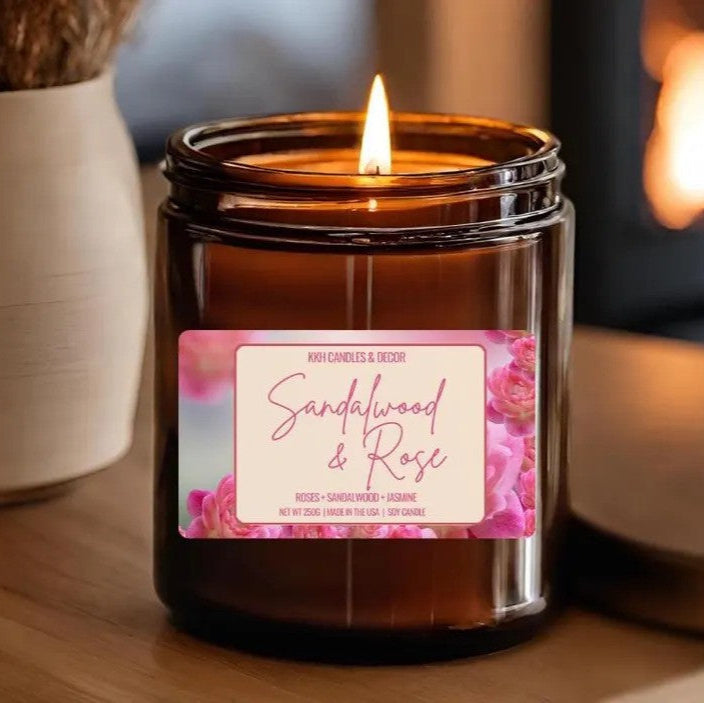 Sandalwood & Rose - Amber Jar