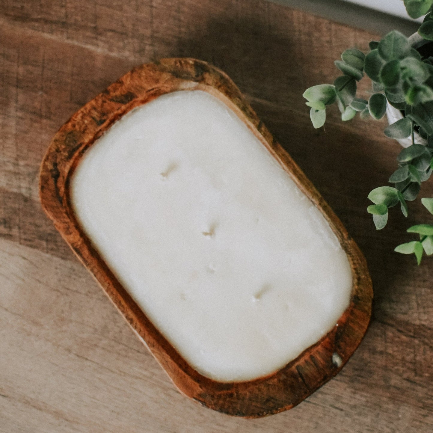 Wood Dough Bowl - Rustic Candle - KKH Candles