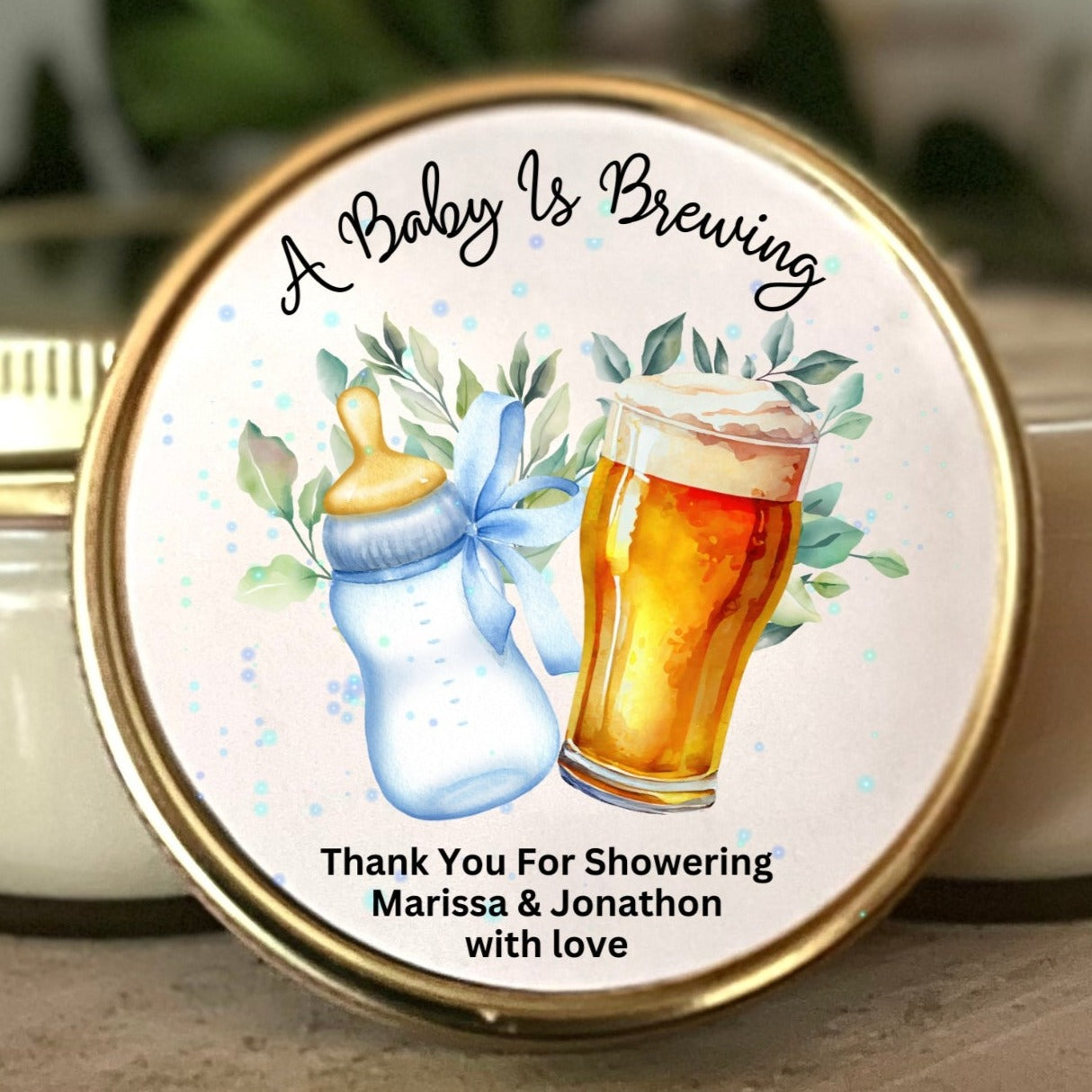 A Baby Is Brewing (Blue) - Set of 12