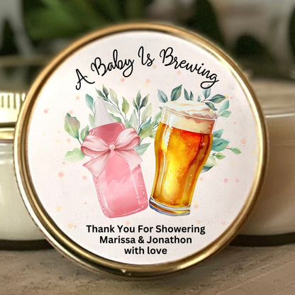 A Baby Is Brewing (Pink) - Set of 12