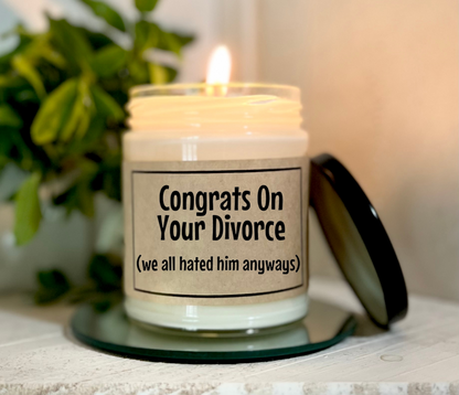 Congrats On Your Divorce - Custom Candle