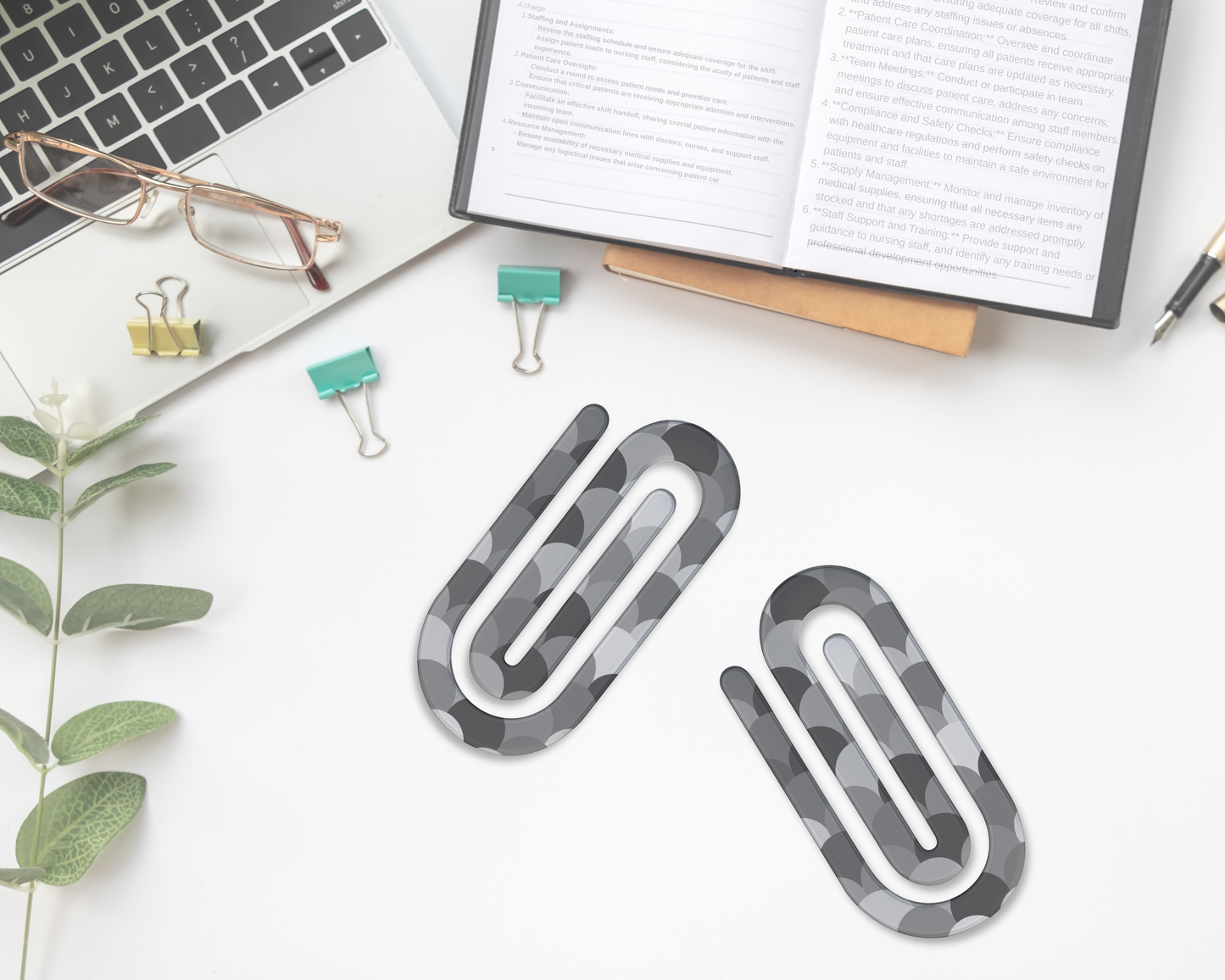 Gray Arches Jumbo Paperclip