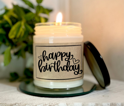 Happy Birthday - Custom Candle