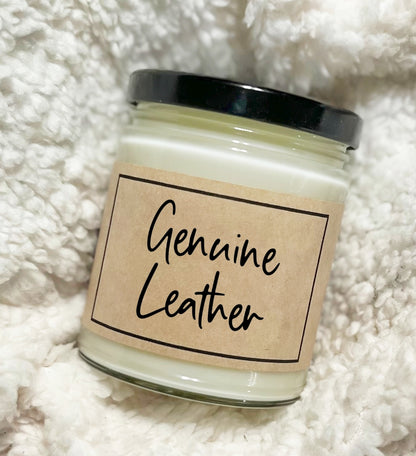 Genuine Leather - Custom Scented Candle