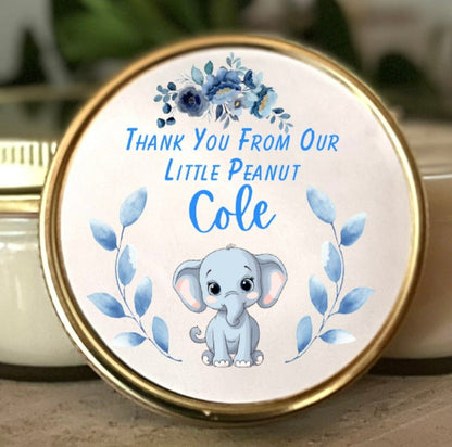 Thank You From Our Little Peanut (Blue) - Set of 12