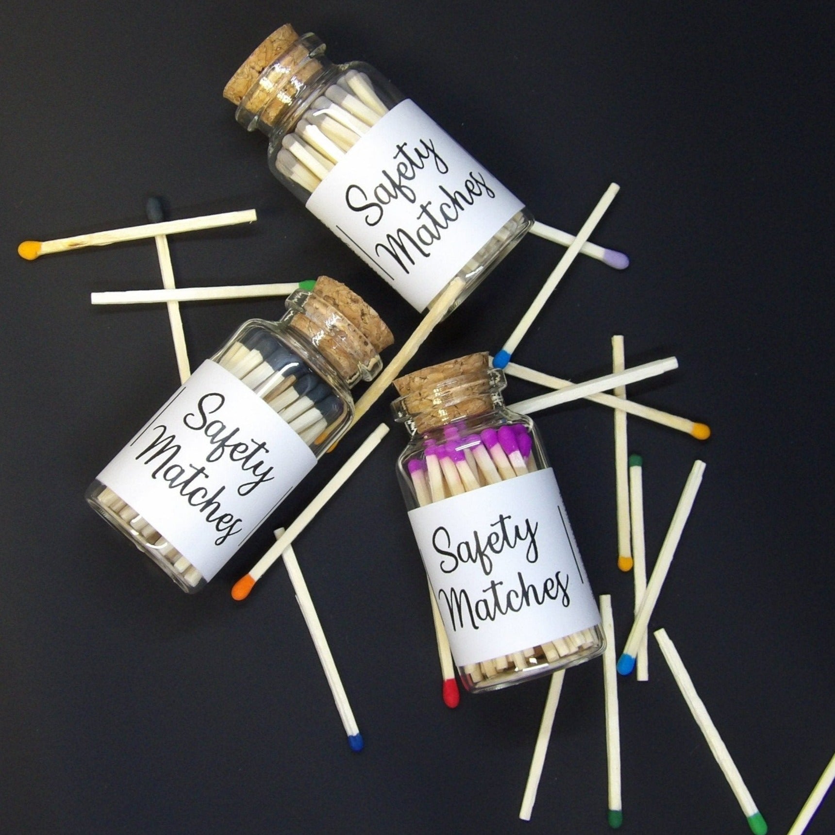 Multi-Color Apothecary Safety Matches - KKH Candles